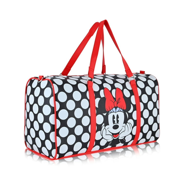 Disney Minnie Mouse Travel Bag, Mini 16 Inch Leather Duffle