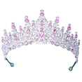 thumbnail image 4 of Tocados de princesa, diadema para niña de las flores, corona nupcial para accesorios de fotografía, escenario Rosa, 4 of 9