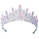 thumbnail image 4 of Tocados Fernando Joyas para el cabello Tocado Rhinestone Tiara Corona nupcial Rosa, 4 of 8