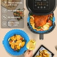 thumbnail image 4 of Homelife 6Pcs Air Fryer Silicone Pot Set BPA-Free Food-Grade Air Fryer Liners 6 Sizes Reusable Air Fryer Tray Liner for Various QT Air Fryers, 4 of 10