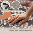 thumbnail image 6 of ODIKA 8'x10' Washable Area Rug Distressed Southwestern Faded Stripes Border Kilim Navy Vintage Playful for King Size Bedroom Under Bed, Master Suite, Non-Shedding, Easy Care, 6 of 7