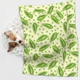 thumbnail image 3 of JUNZAN Waterproof Pet Blanket Dog Blankets, Green Peas Pattern Printing Super Soft Warm,Urine Proof Washable Pet Blanket, 3 of 5