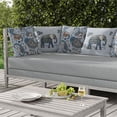 thumbnail image 6 of Jumbo Floral Indoor Outdoor Premium Broadcloth Fabric Pillow in Blue 26x26, 6 of 6