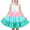 Green Mermaid, variant on Girls Dress Ice Cream Rainbow Striped Suspender Sleeveless Sundress 4 Years