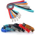 thumbnail image 2 of Collar clásico sólido para mascotas, collar básico de nailon para perros y gatos, para perros pequeños y medianos, que se puede combinar con correa y arnés con hebilla de cierre rápido, 2 of 5
