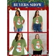 thumbnail image 6 of XCHQRTI Christmas Tree Shirt for Women Plus Size Tshirt Short Sleeve Graphic Top, 6 of 11