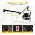 thumbnail image 5 of KAYESAMPRA 2 Set 900W Black Wall Mounted Hooded Hair Dryer for Salon Spa Home with Swivel Arm, Adjustable Temperature, Timer, 5 of 12