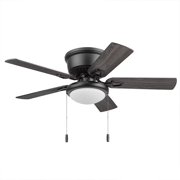 Honeywell Braystone 42 in Indoor LED Ceiling Fan with Pull Chain, Matte Black