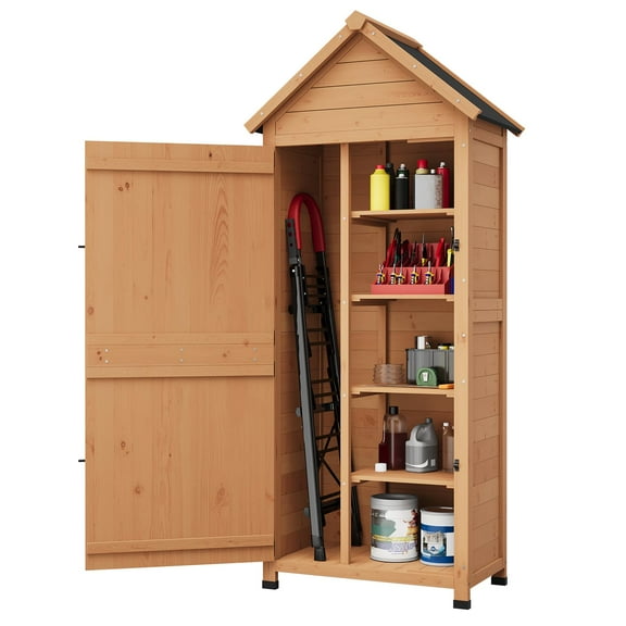 Sheds Outdoor Storage, Garden Shed with Storage Shelf, Large Capacity Storage Tool Cabinet Box for Backyard Garden Patio Lawn