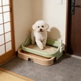 thumbnail image 4 of Aoznliie Dog Potty Tray, Indoor Pet Toilet with Drawer & Splash Guard, Removable Grid and Scoop for Small Medium Dogs, Easy Clean, 20.1x14.6x5.9 in, 4 of 6
