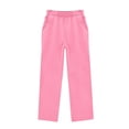 thumbnail image 4 of ANINEO Women Casual Pants Elastic Waist Wide Leg Sweatpants With Pockets Comfortable Loose Fit Trousers Solid Color Fashionable Daily Female Slacks, 4 of 4