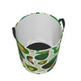 thumbnail image 3 of Daiia Green Avocado Round Laundry Basket with Handles Thickened Waterproof Circular hamper,Dirty Clothes Storage Basket for Bedroom,Bathroom,College Dorm-Medium, 3 of 8