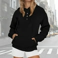 thumbnail image 2 of Womens Hooded Long Sleeve Tops Fall Fashion Crew Neck Pullover Casual Blouses Loose Sweatshirt Fall Fashion For Women 2025 Trendy (Black,X-Large), 2 of 5