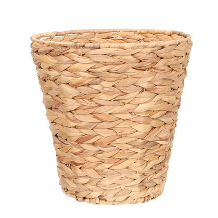 

HOMEMAXS Straw Woven Storage Basket Laundry Basket Sundries Storage Holder Home Trash Can