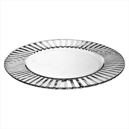 

Majestic Gifts E64688-US Diva 12.6 in. High Quality Glass Charger Plate- case of 2