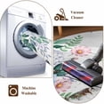 thumbnail image 7 of Round Area Rug 3.3 Ft, Watercolor Flowers Washable Non-Slip Circle Carpet for Living Room/Bedroom, Spring Butterflies Floral Gray Wood Low-Profile Small Kitchen Mats Collection Rugs for Indoor, 7 of 7