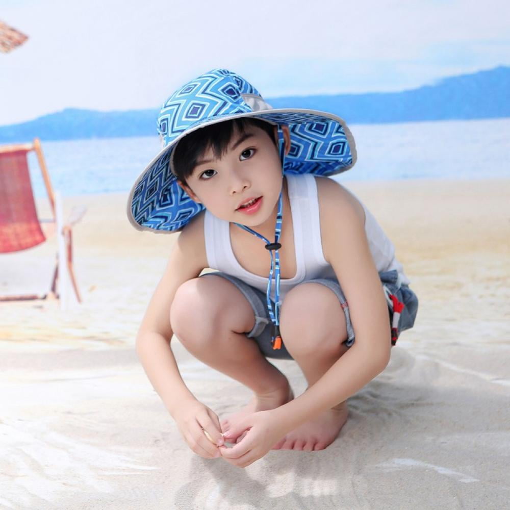 Clearance! Wide Brim Children Sun Hat Kids Bucket Cap Summer Beach Cap Girls Boys Travel Outdoor Fashion Cute Casual Hats A5