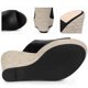 thumbnail image 4 of Espadrille Wedge Heel Platform Slide Sandal for Women Black US 9/UK 7/EU 40, 4 of 6