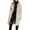 Beige, variant on BADHUB Women's Fuzzy Fleece Lapel Open Front Long Cardigan Coat Faux Fur Warm Winter Outwear Jackets Coffee XL