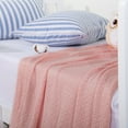 thumbnail image 5 of NTBAY Natural Cable Knit Baby Blanket, Soft and Cooling Touch Toddler Blanket, 30 x 40 Inches, Pink, 5 of 5