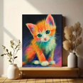 thumbnail image 6 of Kitten Cat Canvas Print Wall Art for Living Room Bedroom Office Cafe Nursery Apartment Home Decor, 6 of 8