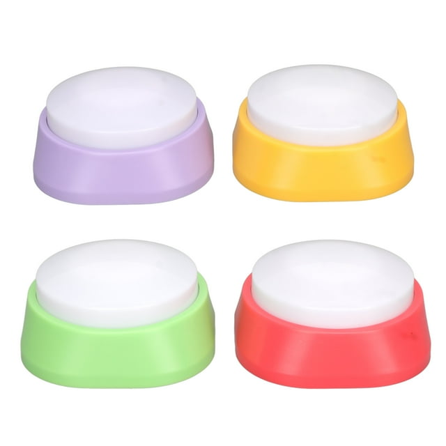 Buzzer d'Entraînement pour Chien, 4 Pcs Bouton d'Enregistrement Vocal Compact pour Cadeaux