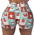 thumbnail image 2 of Uemuo Warm Christmas Memories Pattern Women Workout Impact Shorts Scrunch Butt Lifting Gym Shorts Seamless Booty Biker Shorts-Large, 2 of 8