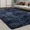 Tie-dye Navy, variant on CAROMIO Plush Polyester Shag Area Rug 2'x 6' Fluffy Runner Rug Plush Decorative Runner Rug for Indoor Home Floor Carpet, Tie-dye Light Khaki