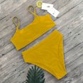 thumbnail image 4 of QUNYINEY Sexy Bikini Sets for Women Solid High Waisted String Swimsuits Tummy Control Triangle Swimsuit Sets, 4 of 6