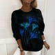 thumbnail image 2 of Blusa de manga larga con estampado de costuras y cuello redondo para mujer Fridja  hkj1855, 2 of 5