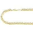 thumbnail image 2 of Mens Real 10K Yellow Gold Box Byzantine Link Chain 4mm Necklace 24 Inches, 2 of 6