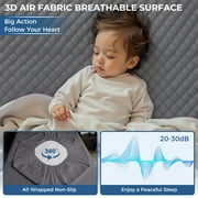 Kayfia Waterproof Mattress Protector, Full Size Soft Breathable 3D Air Fabric Mattress Cover, Noiseless Mattress Pad with Deep Pocket 6“-21” Machine Washable, Gray