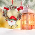 thumbnail image 3 of Christmas Wreath with Bell, Holiday Indoor Outdoor Decorative Garland Window Door Hanging Party Favor, 3 of 6
