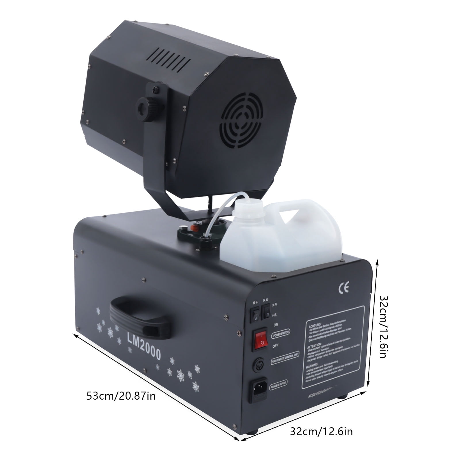 DENEST Snowflake Machine, 2000W Snow Effect Machine, Spraying Range Fake Snow Making Machine, Snow Maker Snow Blowing Machine for DJ Parties, Christmas, Holidays, Party