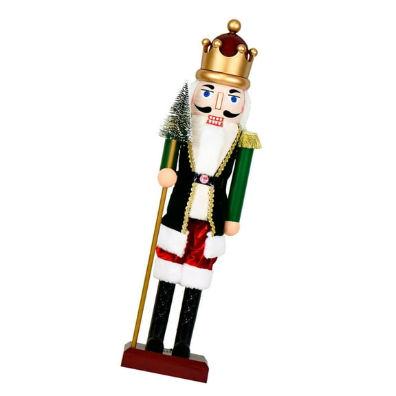 FVDPWYE Christmas Nutcracker Decor with Light Music Christmas Decor for Bedroom Home 38cmx11cmx9.5cm