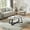 Grey, variant on AUU Modern Harmony Wood Oval Coffee Table with Faux Concrete Finish for Living Rroom