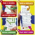 thumbnail image 2 of 100 PICS Pocket Word Search Game, Travel Puzzle Game with 100 Reusable Wipe-clean Word Search Picture Puzzle Cards and Dry Erase Pen, 2 of 7