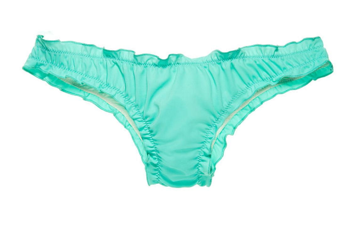 ruched cheeky swim bottoms