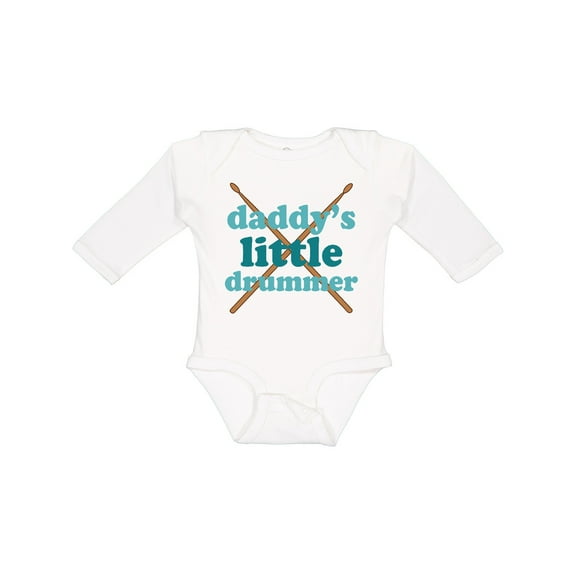 Inktastic Daddy's Little Drummer Boys or Girls Long Sleeve Baby Bodysuit
