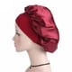thumbnail image 5 of Gorro de dormir de satén liso para mujer, gorro de dormir de noche, gorro para el cuidado del cabello, gorro de dormir unisex para hombre y mujer, 5 of 5