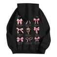 thumbnail image 5 of FYDUU Bow Hoodies For Women Casual Graphic Hooded Sweatshirts Trendy Preppy Clothes Long Sleeve Pullover Tops Trendy Fall Jacket Coat Black, 5 of 7