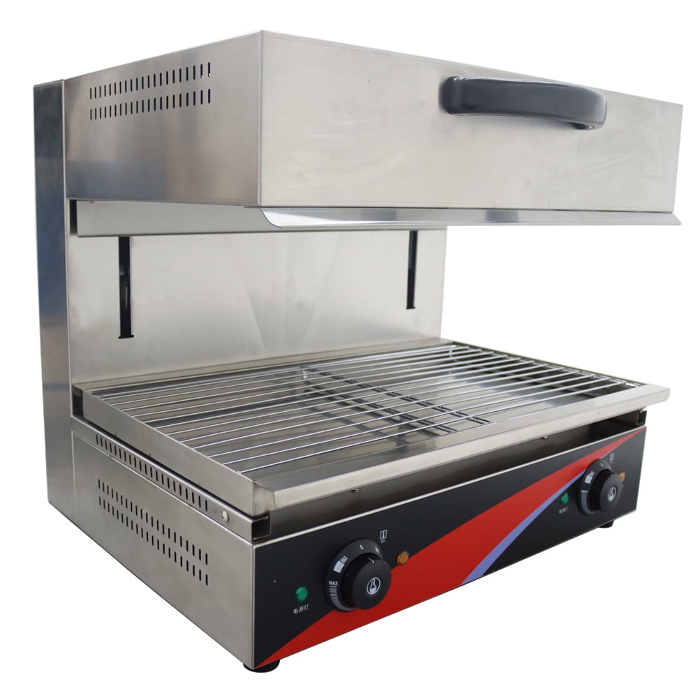 INTBUYING Electric Lift-Up Salamander Surface Stove Grill Barbecue Oven Cheese Melter Stainless Steel Kitchen Equipment 220V