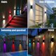 thumbnail image 2 of Solar wall light Outdoor fence light LED waterproof solar stair light Up and down 7 colour changing outdoor patio, 2 of 4