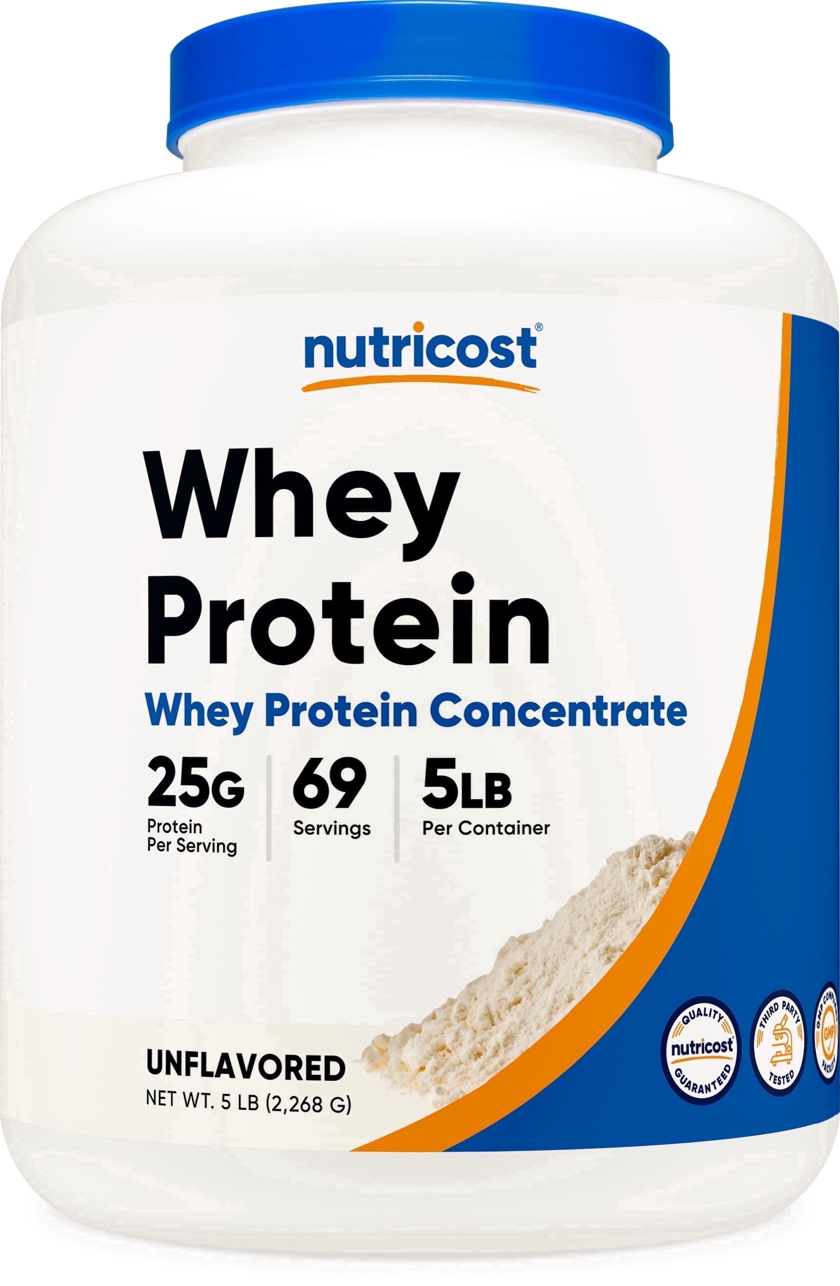 Nutricost Whey Protein Concentrate Powder (Unflavored) 5LBS