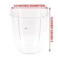 thumbnail image 2 of 3 Pack 18 oz Short Cup with Flip Top To-Go Lid and Extractor Blade Replacement Parts Compatible with NutriBullet Lean NB-203 1200W Blender, 2 of 9