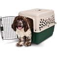 thumbnail image 2 of Petmate Ruffmaxx 28" Portable Dog Kennel Plastoc Pet Carrier for Dogs 20 to 30 lb, Tan/Green, 2 of 9