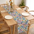 thumbnail image 3 of Table Runner 90 Inches Long for Kitchen Dining, Watercolor Flowers Dresser Scarf Farmhouse, Dining Table Decorations for Wedding/Parties, Spring Floral Daisy Plants Country Beige 13 x 90 In, 3 of 8
