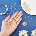 thumbnail image 3 of 100 cuentas espaciadoras redondas planas de 6 mm, chapadas en oro de 24 quilates, sueltas, para hacer joyas, pulseras, collares y manualidades., 3 of 9