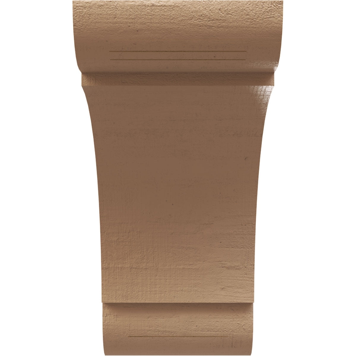 6"W x 12"D x 12"H Classic Olympic Rough Cedar Woodgrain TimberThane Corbel, Primed Tan