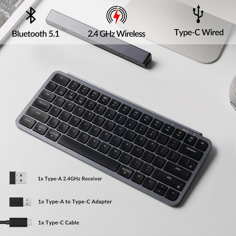 Keychron B1 Pro Ultra-Slim Wireless Bluetooth 2.4 GHz/Wired